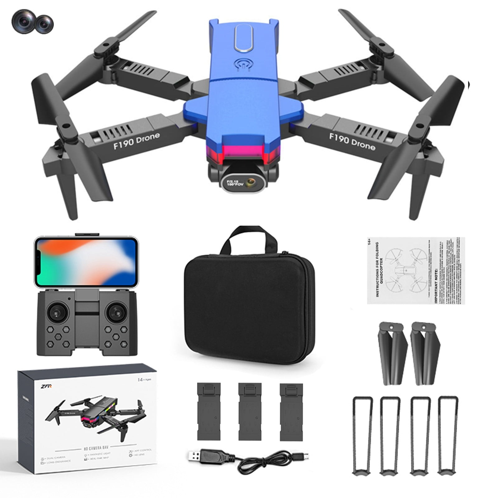 Kids Micro Foldable Remote Control Drone