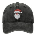 thumbnail image 1 of GBSYEWXS Baseball Cap For Men Cartoon Print Washed Distressed All-Season Christmas Black Polyester Hat, 1 of 8