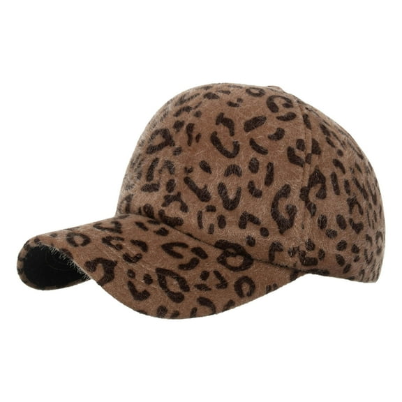 GBSYEWXS Baseball Cap For Women Casual All-Season Leopard Print Soft Hat Coffee