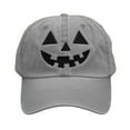 thumbnail image 1 of GBSYEWXS Baseball Cap For Women Halloween All-Season Pumpkin Print Washed Distressed Hat Grey, 1 of 3