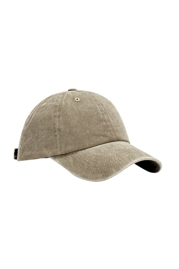 Baseball Cap For Women Solid Color Trendy Summer Casual Khaki Cotton Hat