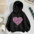thumbnail image 1 of GBSYEWXS Big Girls Hoodies Size 7-8 Years Long Sleeve Heart Print Tops Fashion Trendy Sweatshirt Black, 1 of 9