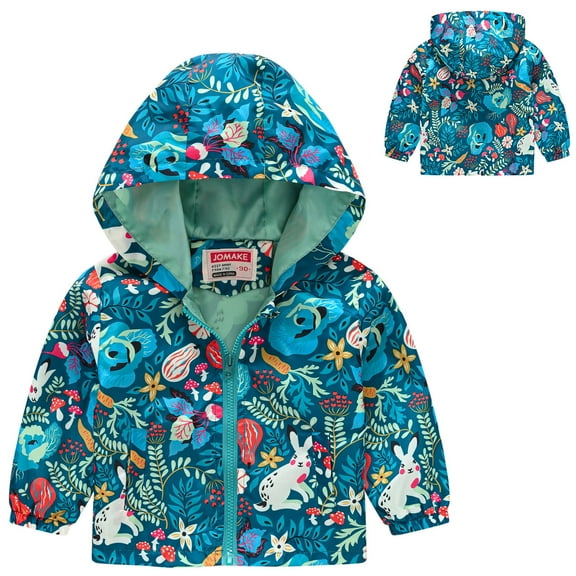 GBSYEWXS Boys Toddler Coat Fashion Spring Cartoon Print Jacket Long Sleeve Hooded White Outwear Size 3-4 Years