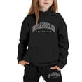 thumbnail image 1 of GBSYEWXS Casual Outfits Sets For Teen Girls Letter Print Daily Wear Sweatshirt Pant Athleisure Long Sleeve Black Clothing Sets Size 5-6 Years, 1 of 4