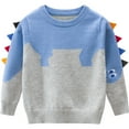thumbnail image 1 of GBSYEWXS Casual Sweater For Boys Child Size 5-6 Years Relaxed Fit Dinosaur Print Crew Neck Pullover Sweater Child, 1 of 8