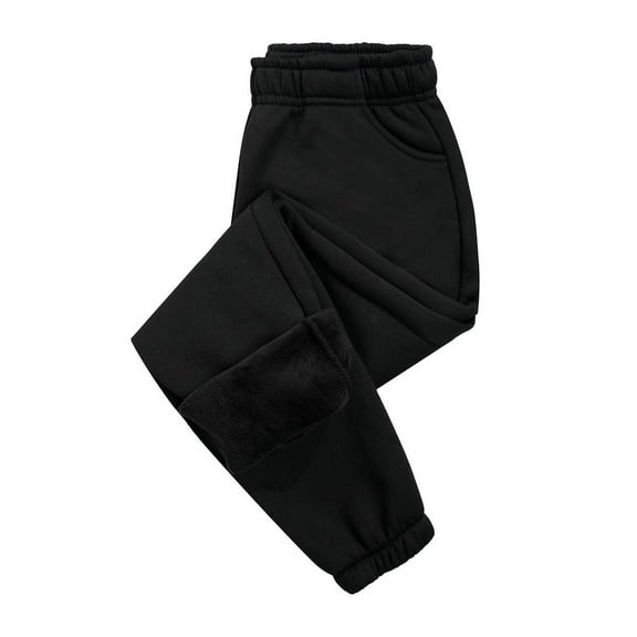 GBSYEWXS Child Little Boys Pants Joggers Warm Sports Elastic Waist Black Trousers Size 7-8 Years