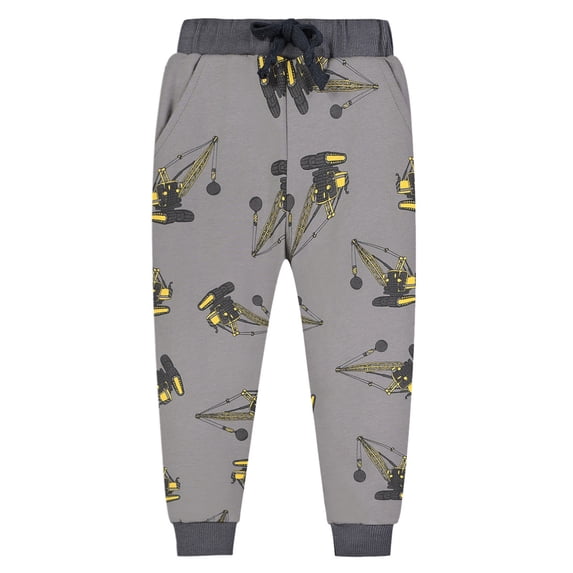 GBSYEWXS Childred Little Boys Trousers Warm Sweatpants Elastic Waist Joggers Dinosaur Print Gray Pants Size 6-7 Years