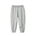 thumbnail image 1 of GBSYEWXS Childred Little Girls Trousers Letter Print Joggers Athletics Sweatpants Straight-Leg Elastic Waist Grey Pants Size 4-5 Years, 1 of 7
