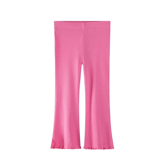 GBSYEWXS Children Girls Pants Fashion Elastic Waist Leggings Flare Pink Trousers Size 3-4 T