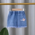 thumbnail image 1 of GBSYEWXS Denim Shorts For Girls Teen Short Soft Sunflower Print Elastic Waist Jean Skinny White Jeans Shorts Size 18 Months--24 Months, 1 of 7