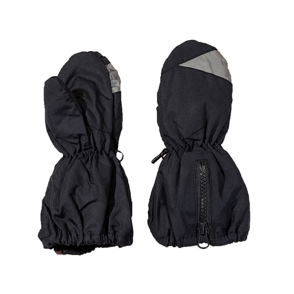 GBSYEWXS Kids Boys Children Thermal Insulation Mittens Stretch Lined Solid Color Dark Blue Polyester Mitt