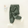 thumbnail image 1 of GBSYEWXS Kids Little Boys Pants Taper Cargo Elastic Waist Comfortable Soft Trousers Green Size 4-5 Years, 1 of 8
