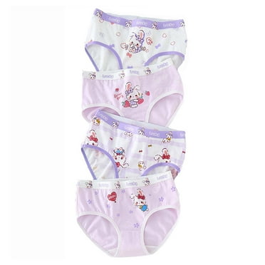 GBSYEWXS Kids Toddler Baby Girls Underwear 4Pcs Set Comfortable Panties Cute Cartoon Briefs Soft Underwear Multipack Size 5-6 Years