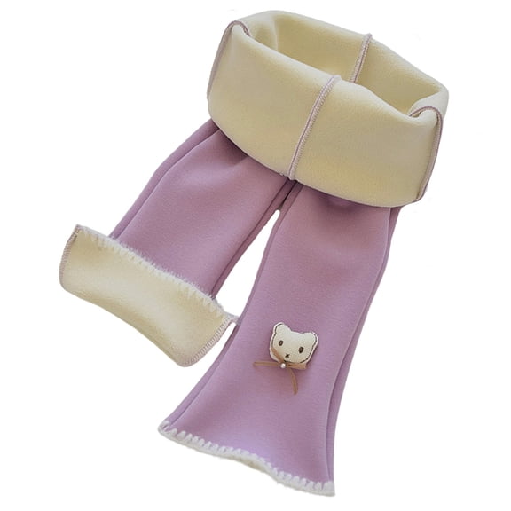 GBSYEWXS Leggings For Girls Children Cat Print Ankle Flare-Leg Fleece Lined Stretch Purple Trousers Size 7-8 Years