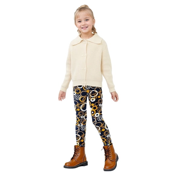 GBSYEWXS Leggings For Girls Children Size 8-9 Years Trendy Star Print Comfortable Slim-Leg Yellow Trousers
