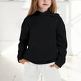 thumbnail image 1 of GBSYEWXS Little Girls Hoodies Size 3-4 Years Long Sleeve Solid Color Sweatshirt Cute Fall Tops Black, 1 of 7