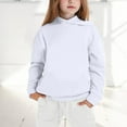 thumbnail image 1 of GBSYEWXS Little Girls Hoodies Size 5-6 Years Long Sleeve Solid Color Sweatshirt Daily Wear Fashion Tops White, 1 of 7
