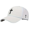 thumbnail image 1 of GBSYEWXS Men Baseball Cap Casual Summer Cross Print Breathable Hat White, 1 of 3