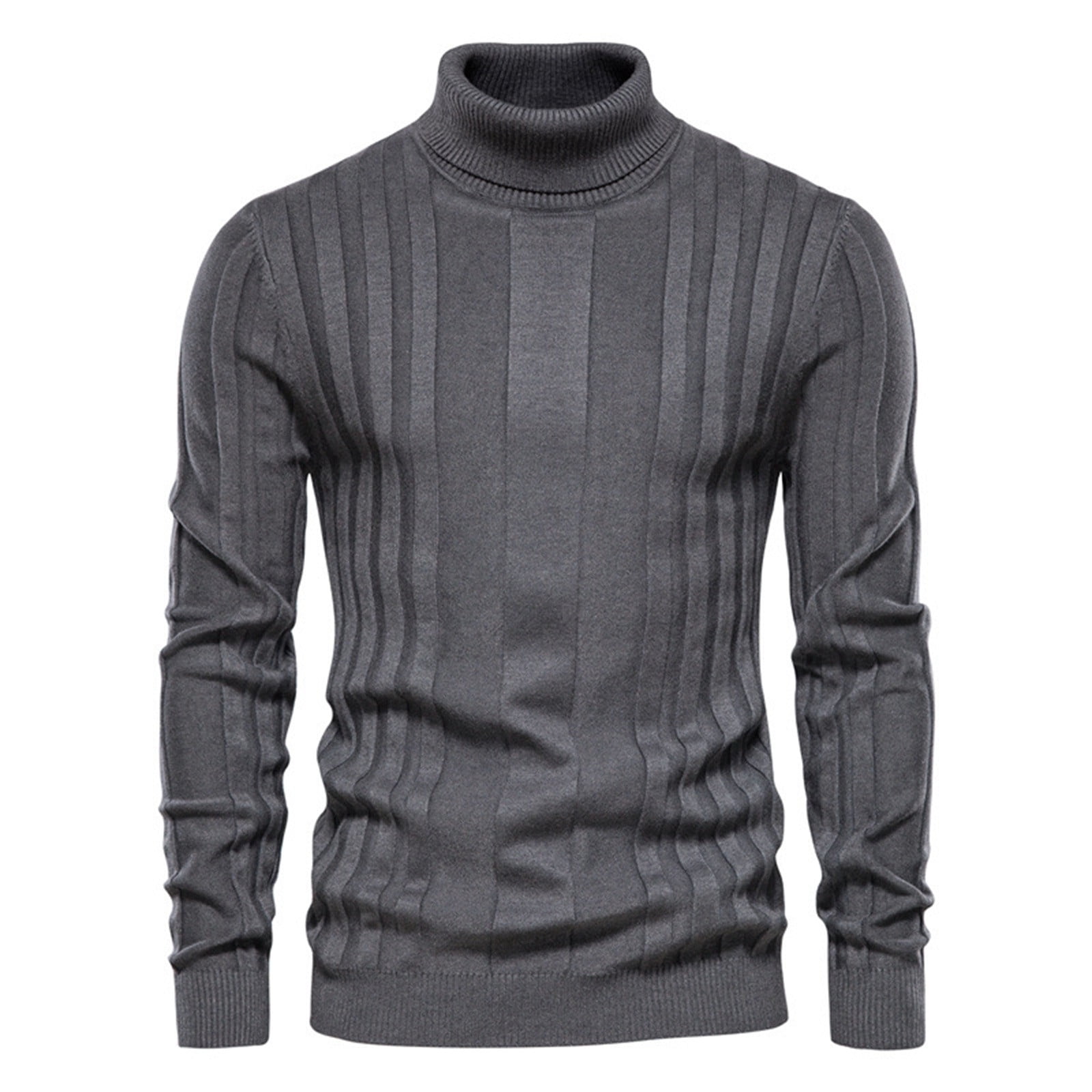Men's Grey High Neck Sweater