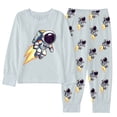 thumbnail image 1 of GBSYEWXS Outfits Sets For Children boys Cartoon Print Long Sleeve Crew Neck Sweatshirt Pant Athleisure Outdoor White Clothing Sets, 1 of 2