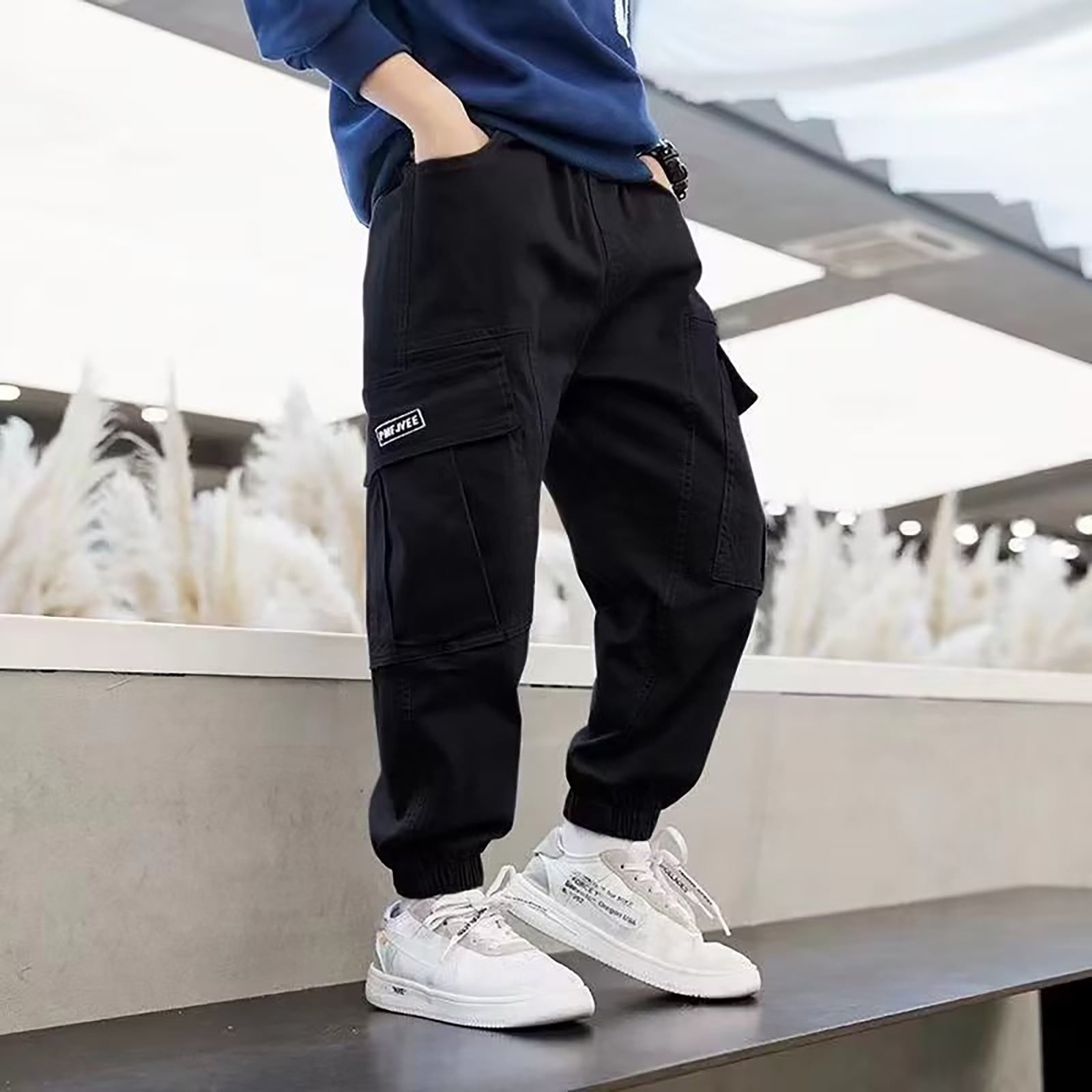 GBSYEWXS Pants For Big Boys Teen Cargo Comfort Waist Trendy Soft