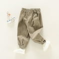 thumbnail image 1 of GBSYEWXS Pants For Little Boys Child Taper Cargo Elastic Waist Relaxed Soft Trousers Khaki Size 3-4 Years, 1 of 3