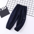 thumbnail image 1 of GBSYEWXS Pants For Little Boys Childred Stretch Breathable Elastic Waist Cargo Navy Trousers Size 6-12 Months, 1 of 4