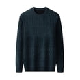 thumbnail image 1 of GBSYEWXS Pullover Sweater For Men Crew Neck Long Sleeve Fleece Outdoor Solid Color Navy Sweaters, 1 of 2