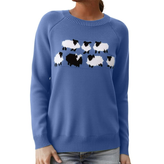 GBSYEWXS Sweaters For Women Autumn Trendy Pullover Long Sleeve Crew ...