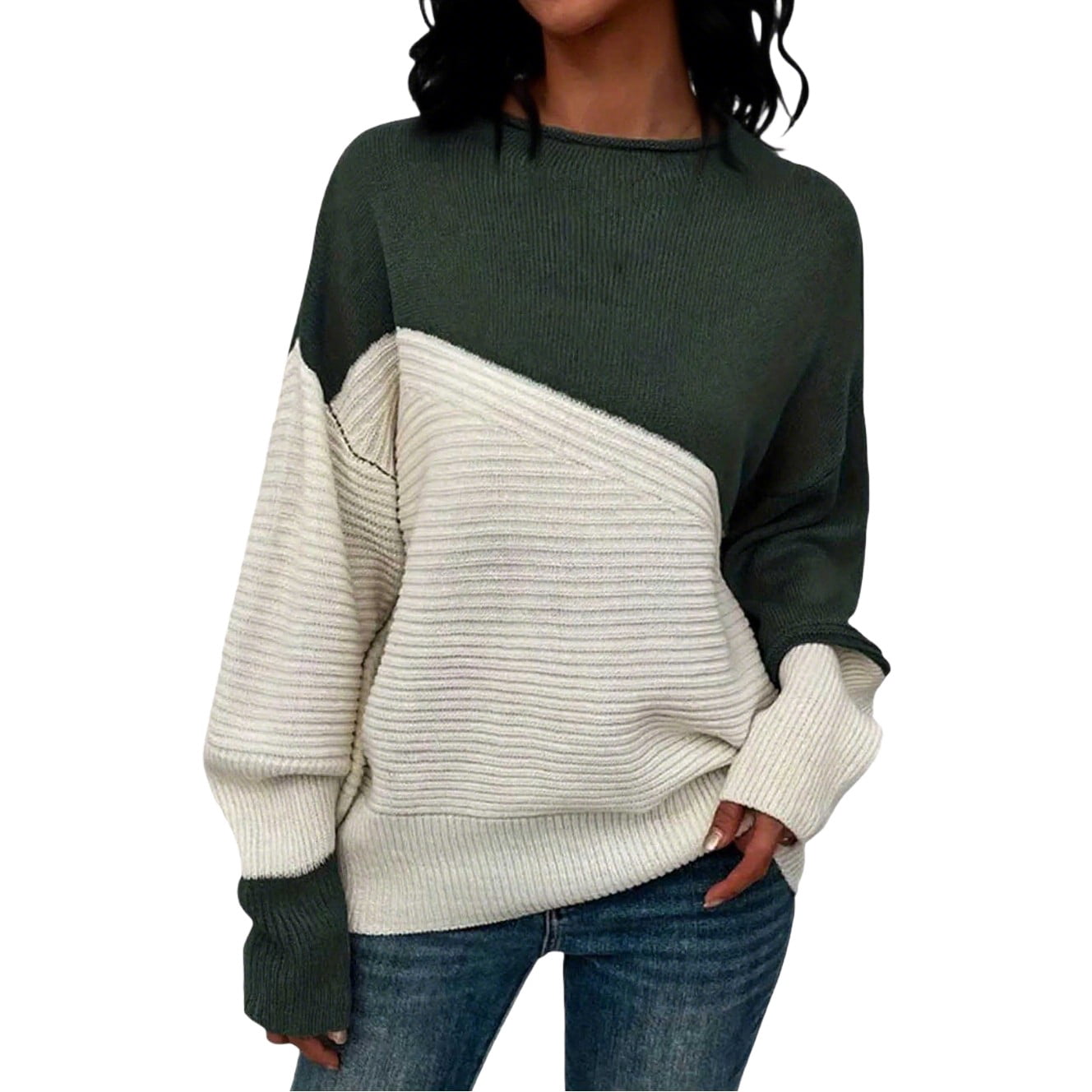 GBSYEWXS Sweaters For Women Base Fashion Pullover Long Sleeve Crew Neck ...