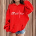 thumbnail image 1 of GBSYEWXS Sweatshirt For Big Girls Outdoor Fall Tops Letter Print Long Sleeve Red Hoodies Size 12-13 Years, 1 of 4