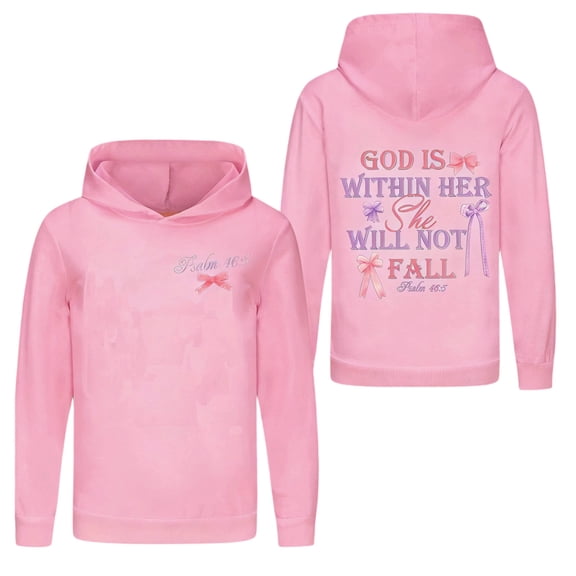 GBSYEWXS Sweatshirt For Girls Everyday Wear Letter Print Long Sleeve Hoodies Outdoor Hooded Pink Tops Size 3-4 Years