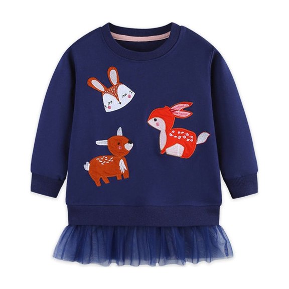 GBSYEWXS Sweatshirt For Girls Kids Hooded Long Sleeve Number Print Hoodies Everyday Wear Breathable Dark Blue Size 7-8 Years Tops