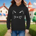 thumbnail image 1 of GBSYEWXS Sweatshirt For Girls Kids Soft Cat Print Casual Tops Hooded Comfortable Black Hoodies Size 2-3 Years, 1 of 4