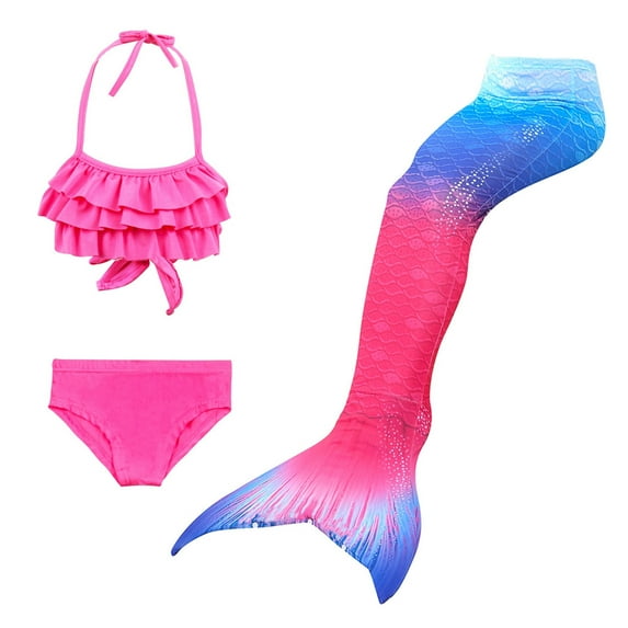 GBSYEWXS Swimsuit 3Pc Bikini Set For Children And Girls Size 6-7 T