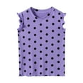 thumbnail image 1 of GBSYEWXS T-shirts for girls Toddler Crew Neck Sleeveless Polka Dot print tee quick dry breathable tops Purple Size 4-5 Years, 1 of 2