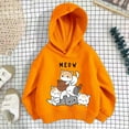 thumbnail image 1 of GBSYEWXS Girls Hoodies Casual Long Sleeve Cat Print Outdoor Sweatshirt Comfortable Hooded Khaki Tops Size 11-12 Years, 1 of 3