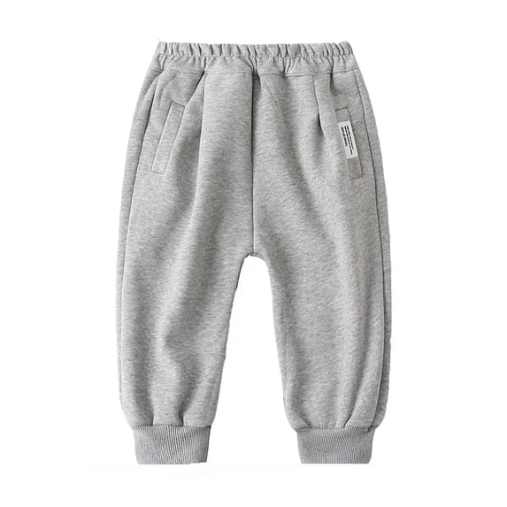GBSYEWXS Toddler Child Kids Sweatpant For Baby Boys Winter Fashion Solid Color Warm Sport Pants Grey Size 4-5 Years