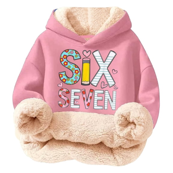 GBSYEWXS Toddler Children Boys Hoodies Size 13-14 Years Long Sleeve Letter Print Tops Fall Hooded Pink Sweatshirt