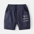 thumbnail image 1 of GBSYEWXS Toddler Teen Girls Half Pant Letter Print Elastic Waist Summer 2025 Shorts Blue Size 3-4 Years, 1 of 7