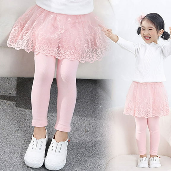 GBSYEWXS Toddler Teen Girls Pants Solid Color Culotte Elastic Waist Trendy Trousers Pink Size 12 Months--18 Months