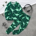 thumbnail image 1 of GBSYEWXS Toddler Teen boys Outfits Sets Outdoor Dinosaur Print Sweatshirt Pant Casual Long Sleeve Green Outfit Set Size 3-4 Years, 1 of 9