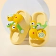 thumbnail image 1 of GBSYEWXS Toddler Unisex Children Garden Clogs Slippers Eva 3D Cartoon Print Pool Closed Toe Comfortable Yellow Girls Boys Water Shoes Size 3-3.5 Years, 1 of 3