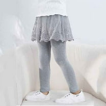 GBSYEWXS Trousers For Girls Teen Culotte Elastic Waist Solid Color Fashion Trendy Grey Pants Size 18 Months--24 Months