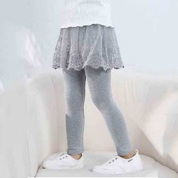 GBSYEWXS Trousers For Girls Teen Culotte Elastic Waist Solid Color Fashion Trendy Grey Pants Size 18 Months--24 Months