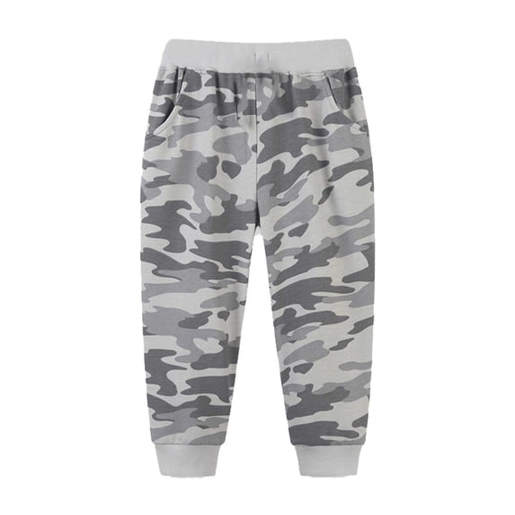 GBSYEWXS Trousers For Little Boys Child Size 3-4 Years Joggers Sports Fashion Elastic Waist Grey Pants