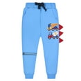 thumbnail image 1 of GBSYEWXS Trousers For Little Boys Childred Size 7-8 Years Joggers Sweatpants Warm Elastic Waist Dinosaur Print Blue Pants, 1 of 4