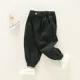 thumbnail image 1 of GBSYEWXS Trousers For Little Boys Kids Taper Cargo Elastic Waist Fashion Daily Wear Pants Black Size 3-4 Years, 1 of 4
