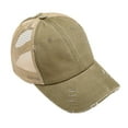 thumbnail image 1 of GBSYEWXS Visor Hat For Women Casual All-Season Solid Color Mesh Cap Khaki, 1 of 3
