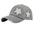 thumbnail image 1 of GBSYEWXS Women Baseball Cap Casual All-Season Star Embroidery Breathable Hat Grey, 1 of 3
